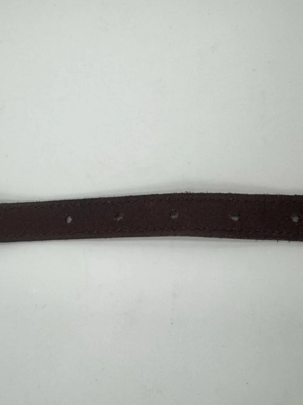 Hollister Braided Leather Belt Brown Skinny Y2K Boho L/XL